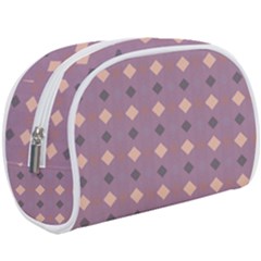 Pattern-puple Box Make Up Case (large) by nateshop