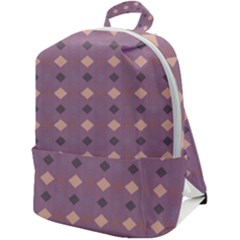 Pattern-puple Box Zip Up Backpack by nateshop