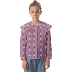 Pattern-puple Box Kids  Peter Pan Collar Blouse by nateshop