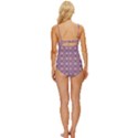 Pattern-puple Box Knot Front One-Piece Swimsuit View4