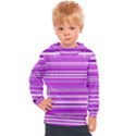 Pattern-purple Lines Kids  Hooded Pullover View1