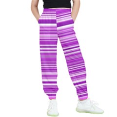 Pattern-purple Lines Kids  Elastic Waist Pants by nateshop