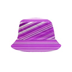 Pattern-purple Lines Inside Out Bucket Hat (kids) by nateshop