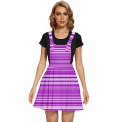 Pattern-purple Lines Apron Dress