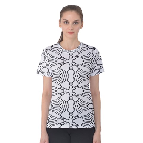 Pattern-white Women s Cotton Tee by nateshop