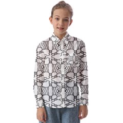 Pattern-white Kids  Long Sleeve Shirt by nateshop