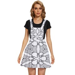 Pattern-white Apron Dress