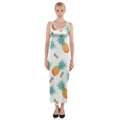 Pineapple Fitted Maxi Dress