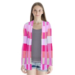 Pink Box Drape Collar Cardigan by nateshop