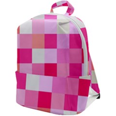 Pink Box Zip Up Backpack by nateshop