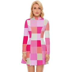 Pink Box Long Sleeve Velour Longline Dress