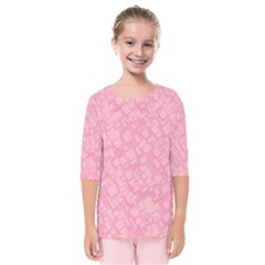 Pink Kids  Quarter Sleeve Raglan Tee