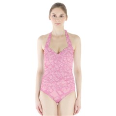 Pink Halter Swimsuit by nateshop