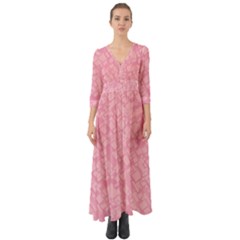 Pink Button Up Boho Maxi Dress by nateshop