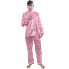 Pink Men s Long Sleeve Satin Pajamas Set by nateshop