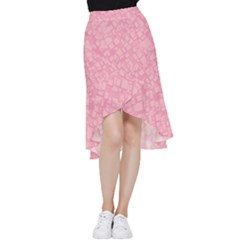 Pink Frill Hi Low Chiffon Skirt by nateshop