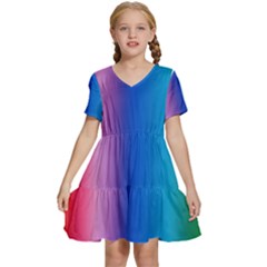 Proud Kids  Short Sleeve Tiered Mini Dress