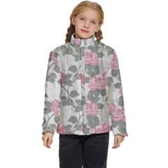 Roses,paint Kids  Puffer Bubble Jacket Coat