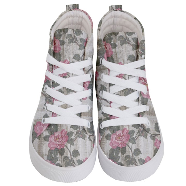 Roses,Paint Kids  Hi-Top Skate Sneakers