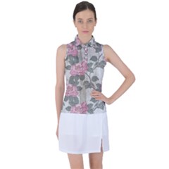 Roses,paint Women s Sleeveless Polo Tee