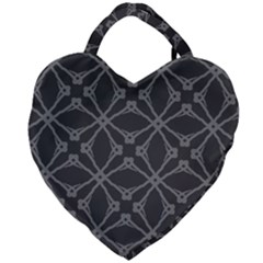 Seamless- Gray Giant Heart Shaped Tote by nateshop