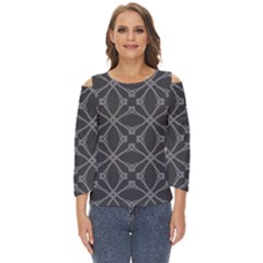 Seamless- Gray Cut Out Wide Sleeve Top