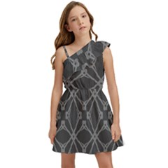 Seamless- Gray Kids  One Shoulder Party Dress