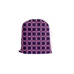 Seamless-box Puple Drawstring Pouch (small) by nateshop