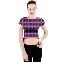 Seamless-box Puple Crew Neck Crop Top by nateshop