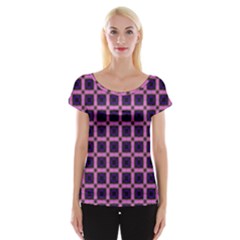 Seamless-box Puple Cap Sleeve Top by nateshop