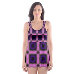 Seamless-box Puple Skater Dress Swimsuit by nateshop