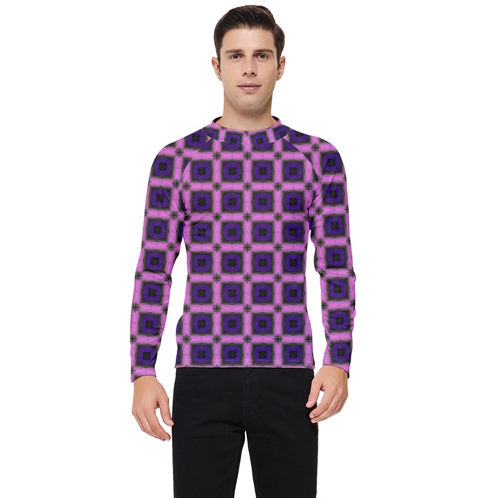 Seamless-box Puple Men s Long Sleeve Rash Guard