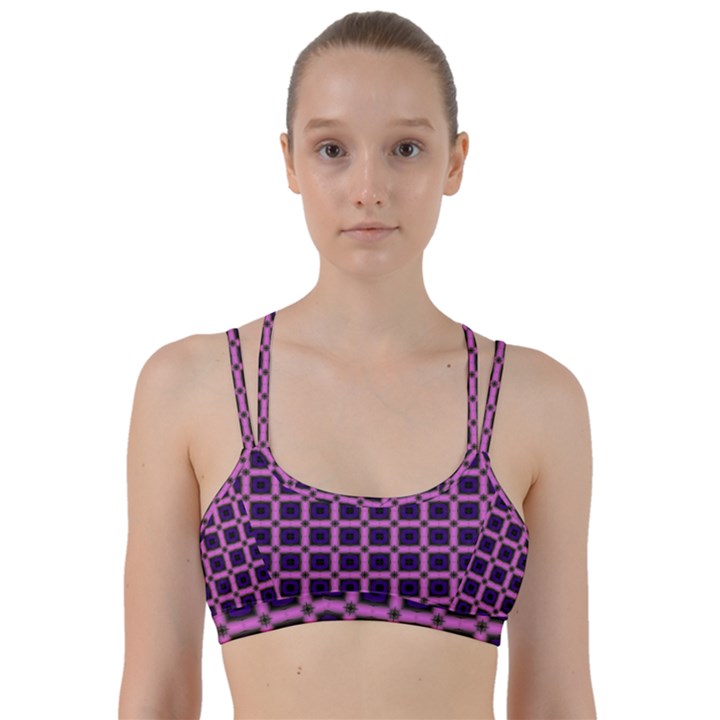 Seamless-box Puple Line Them Up Sports Bra