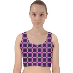 Seamless-box Puple Velvet Racer Back Crop Top by nateshop