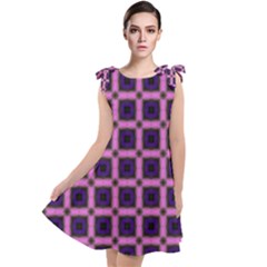 Seamless-box Puple Tie Up Tunic Dress by nateshop