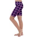 Seamless-box Puple Kids  Lightweight Velour Cropped Yoga Leggings View2