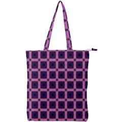 Seamless-box Puple Double Zip Up Tote Bag by nateshop