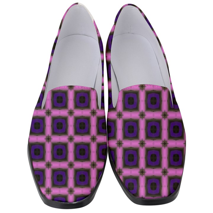 Seamless-box Puple Women s Classic Loafer Heels