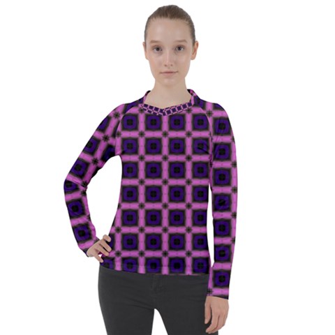 Seamless-box Puple Women s Pique Long Sleeve Tee by nateshop