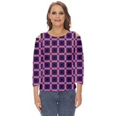 Seamless-box Puple Cut Out Wide Sleeve Top