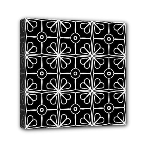 Seamless-pattern Black Mini Canvas 6  X 6  (stretched) by nateshop