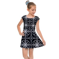 Seamless-pattern Black Kids  Cap Sleeve Dress by nateshop