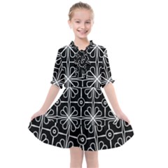 Seamless-pattern Black Kids  All Frills Chiffon Dress by nateshop