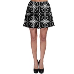 Seamless-pattern Black Skater Skirt by nateshop