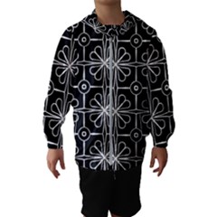 Seamless-pattern Black Kids  Hooded Windbreaker