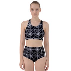 Seamless-pattern Black Racer Back Bikini Set by nateshop