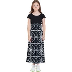 Seamless-pattern Black Kids  Flared Maxi Skirt by nateshop