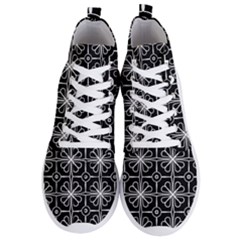 Seamless-pattern Black Men s Lightweight High Top Sneakers by nateshop