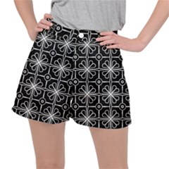 Seamless-pattern Black Ripstop Shorts by nateshop