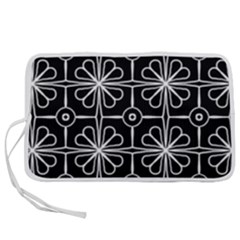 Seamless-pattern Black Pen Storage Case (m) by nateshop